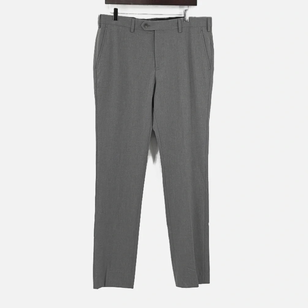 ZNT18 Flat Front Dress Suit Trouser Pants in Gray  - NWOT - Size 37